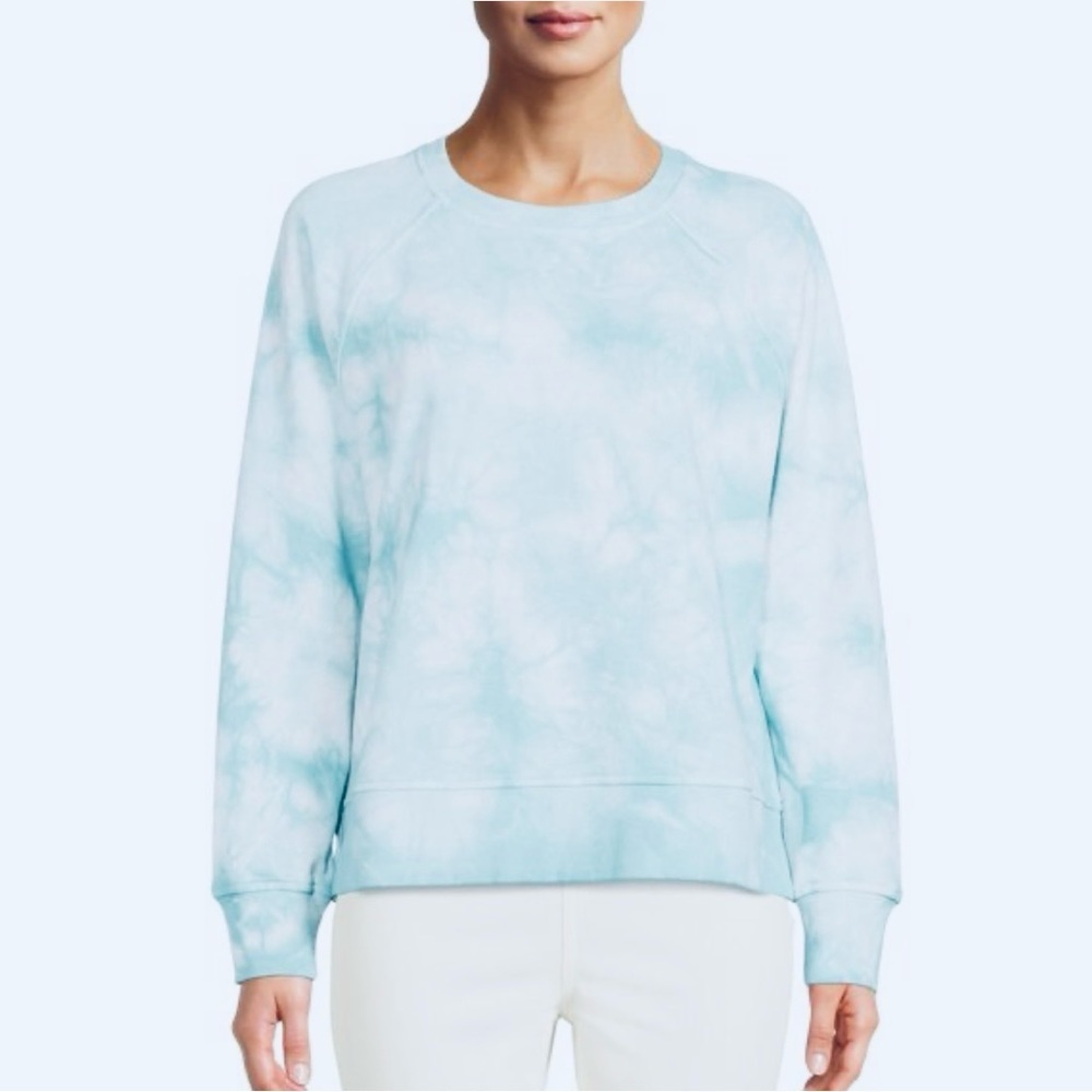 NWT ATHLETA Beachy Crewneck Sweatshirt, Tie Dye Sea Fog